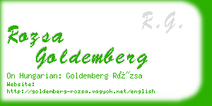 rozsa goldemberg business card